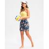 imageG Gradual Womens 7quot High Waisted Swim Board Shorts with Pockets Quick Dry Beach Swimming Shorts for Women with LinerNavy Flower