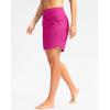 imageG Gradual Womens 7quot High Waisted Swim Board Shorts with Pockets Quick Dry Beach Swimming Shorts for Women with LinerRosy