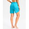 imageG Gradual Womens 7quot High Waisted Swim Board Shorts with Pockets Quick Dry Beach Swimming Shorts for Women with LinerSky Blue