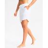 imageG Gradual Womens 7quot High Waisted Swim Board Shorts with Pockets Quick Dry Beach Swimming Shorts for Women with LinerWhite