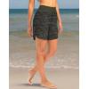 imageG Gradual Womens 7quot Quick Dry High Waisted Swim Board Shorts with Zipper Pockets UPF 50 Beach Shorts for Women with LinerGreen Camo