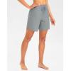 imageG Gradual Womens 7quot Quick Dry High Waisted Swim Board Shorts with Zipper Pockets UPF 50 Beach Shorts for Women with LinerLight Grey