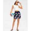 imageG Gradual Womens 7quot Quick Dry High Waisted Swim Board Shorts with Zipper Pockets UPF 50 Beach Shorts for Women with LinerNavy Flower