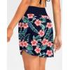imageG Gradual Womens 7quot Quick Dry High Waisted Swim Board Shorts with Zipper Pockets UPF 50 Beach Shorts for Women with LinerNavy Flower