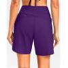 imageG Gradual Womens 7quot Quick Dry High Waisted Swim Board Shorts with Zipper Pockets UPF 50 Beach Shorts for Women with LinerPurple
