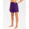 imageG Gradual Womens 7quot Quick Dry High Waisted Swim Board Shorts with Zipper Pockets UPF 50 Beach Shorts for Women with LinerPurple