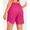 imageG Gradual Womens 7quot Quick Dry High Waisted Swim Board Shorts with Zipper Pockets UPF 50 Beach Shorts for Women with LinerRosy