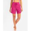 imageG Gradual Womens 7quot Quick Dry High Waisted Swim Board Shorts with Zipper Pockets UPF 50 Beach Shorts for Women with LinerRosy