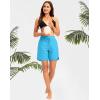 imageG Gradual Womens 7quot Quick Dry High Waisted Swim Board Shorts with Zipper Pockets UPF 50 Beach Shorts for Women with LinerSky Blue