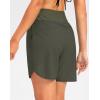 imageG Gradual Womens 7quot Quick Dry High Waisted Swim Board Shorts with Zipper Pockets UPF 50 Beach Shorts for Women with LinerSlate Green