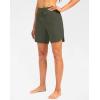 imageG Gradual Womens 7quot Quick Dry High Waisted Swim Board Shorts with Zipper Pockets UPF 50 Beach Shorts for Women with LinerSlate Green