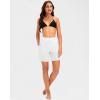 imageG Gradual Womens 7quot Quick Dry High Waisted Swim Board Shorts with Zipper Pockets UPF 50 Beach Shorts for Women with LinerWhite