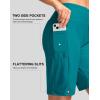 imageG Gradual Womens 9quot Long Swim Board Shorts with Pockets High Waisted Knee Length Beach Swimming Shorts for Women with LinerLake Blue