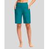 imageG Gradual Womens 9quot Long Swim Board Shorts with Pockets High Waisted Knee Length Beach Swimming Shorts for Women with LinerLake Blue