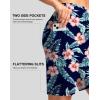 imageG Gradual Womens 9quot Long Swim Board Shorts with Pockets High Waisted Knee Length Beach Swimming Shorts for Women with LinerNavy Flower