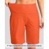 imageG Gradual Womens 9quot Long Swim Board Shorts with Pockets High Waisted Knee Length Beach Swimming Shorts for Women with LinerOrange