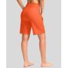 imageG Gradual Womens 9quot Long Swim Board Shorts with Pockets High Waisted Knee Length Beach Swimming Shorts for Women with LinerOrange