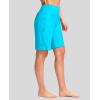 imageG Gradual Womens 9quot Long Swim Board Shorts with Pockets High Waisted Knee Length Beach Swimming Shorts for Women with LinerSky Blue