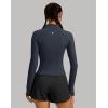 imageG Gradual Womens Cropped Workout Jacket Slim Fit Full Zip Athletic Running Gym Jackets for Women with Thumb Holes PocketsDusty BlueM