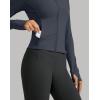 imageG Gradual Womens Cropped Workout Jacket Slim Fit Full Zip Athletic Running Gym Jackets for Women with Thumb Holes PocketsDusty BlueM
