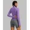 imageG Gradual Womens Cropped Workout Jacket Slim Fit Full Zip Athletic Running Gym Jackets for Women with Thumb Holes PocketsLavenderL