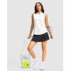 imageG Gradual Womens Golf Shirts Lightweight 14 Zip Collared Tank Top Sleeveless Polo Shirts for Tennis Pickleball CasualBlack Dot