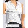 imageG Gradual Womens Golf Shirts Lightweight 14 Zip Collared Tank Top Sleeveless Polo Shirts for Tennis Pickleball CasualBlack Dot