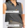 imageG Gradual Womens Golf Shirts Lightweight 14 Zip Collared Tank Top Sleeveless Polo Shirts for Tennis Pickleball CasualHeather Charcoal Grey
