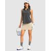 imageG Gradual Womens Golf Shirts Lightweight 14 Zip Collared Tank Top Sleeveless Polo Shirts for Tennis Pickleball CasualHeather Charcoal Grey
