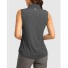 imageG Gradual Womens Golf Shirts Lightweight 14 Zip Collared Tank Top Sleeveless Polo Shirts for Tennis Pickleball CasualHeather Charcoal Grey