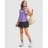 imageG Gradual Womens Golf Shirts Lightweight 14 Zip Collared Tank Top Sleeveless Polo Shirts for Tennis Pickleball CasualHeather Dark Purple