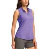imageG Gradual Womens Golf Shirts Lightweight 14 Zip Collared Tank Top Sleeveless Polo Shirts for Tennis Pickleball CasualHeather Dark Purple