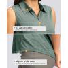 imageG Gradual Womens Golf Shirts Lightweight 14 Zip Collared Tank Top Sleeveless Polo Shirts for Tennis Pickleball CasualHeather Grey Sage
