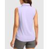 imageG Gradual Womens Golf Shirts Lightweight 14 Zip Collared Tank Top Sleeveless Polo Shirts for Tennis Pickleball CasualHeather Light Purple
