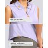 imageG Gradual Womens Golf Shirts Lightweight 14 Zip Collared Tank Top Sleeveless Polo Shirts for Tennis Pickleball CasualHeather Light Purple