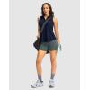 imageG Gradual Womens Golf Shirts Lightweight 14 Zip Collared Tank Top Sleeveless Polo Shirts for Tennis Pickleball CasualHeather Navy