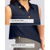 imageG Gradual Womens Golf Shirts Lightweight 14 Zip Collared Tank Top Sleeveless Polo Shirts for Tennis Pickleball CasualHeather Navy