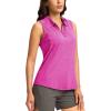 imageG Gradual Womens Golf Shirts Lightweight 14 Zip Collared Tank Top Sleeveless Polo Shirts for Tennis Pickleball CasualHeather Rose