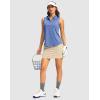 imageG Gradual Womens Golf Shirts Lightweight 14 Zip Collared Tank Top Sleeveless Polo Shirts for Tennis Pickleball CasualHeather Royal Blue