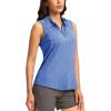 imageG Gradual Womens Golf Shirts Lightweight 14 Zip Collared Tank Top Sleeveless Polo Shirts for Tennis Pickleball CasualHeather Royal Blue