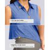 imageG Gradual Womens Golf Shirts Lightweight 14 Zip Collared Tank Top Sleeveless Polo Shirts for Tennis Pickleball CasualHeather Royal Blue