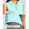 imageG Gradual Womens Golf Shirts Lightweight 14 Zip Collared Tank Top Sleeveless Polo Shirts for Tennis Pickleball CasualHeather Sky Blue