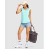 imageG Gradual Womens Golf Shirts Lightweight 14 Zip Collared Tank Top Sleeveless Polo Shirts for Tennis Pickleball CasualHeather Sky Blue