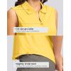imageG Gradual Womens Golf Shirts Lightweight 14 Zip Collared Tank Top Sleeveless Polo Shirts for Tennis Pickleball CasualHeather Yellow