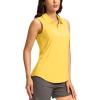imageG Gradual Womens Golf Shirts Lightweight 14 Zip Collared Tank Top Sleeveless Polo Shirts for Tennis Pickleball CasualHeather Yellow