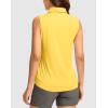 imageG Gradual Womens Golf Shirts Lightweight 14 Zip Collared Tank Top Sleeveless Polo Shirts for Tennis Pickleball CasualHeather Yellow