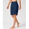 imageG Gradual Womens High Waisted Swim Board Shorts 11quot Knee Length Beach Swimming Long Shorts for Women with Pockets LinerDark Blue