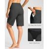 imageG Gradual Womens High Waisted Swim Board Shorts 11quot Knee Length Beach Swimming Long Shorts for Women with Pockets LinerDark Grey