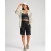 imageG Gradual Womens High Waisted Swim Board Shorts 11quot Knee Length Beach Swimming Long Shorts for Women with Pockets LinerGrey Camo