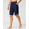 imageG Gradual Womens High Waisted Swim Board Shorts 11quot Knee Length Beach Swimming Long Shorts for Women with Pockets LinerNavy
